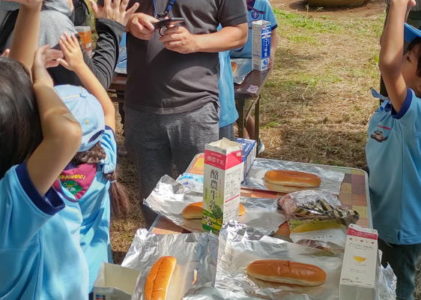 ビーバー隊　2023年9月　別のボーイスカウトのキャンプ場におじゃまし、合同デイキャンプ