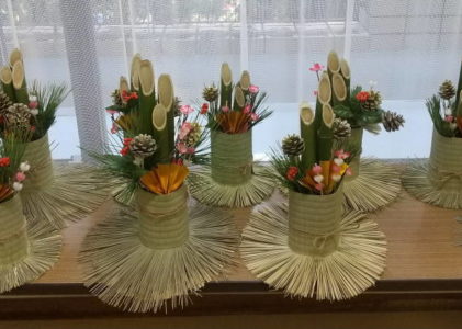 ビーバー隊　2023年12月　新春「ミニ門松」作り